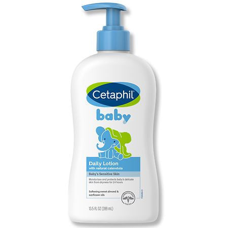Cetaphil Baby Daily Body Lotion with Organic Calendula, Sweet Almond Oil, 13.5 oz